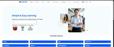 عمل اختبار تجريبي لموقع guru99