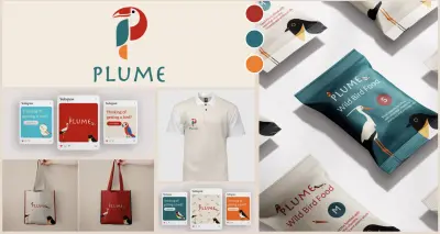 مشروع هوية بصرية لمتجر طيور "Plume"