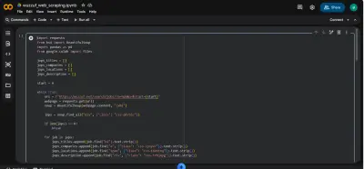 مشروع Web Scraping وتحليل البيانات
