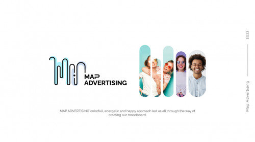 "MAP" branding identity