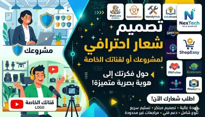 مصمم logo احترافي لمشروعك أو قناتك الخاصه