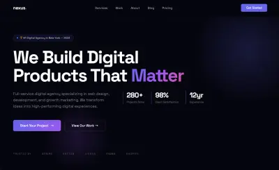 تصميم وتطوير موقع وكالة رقمية حديث باستخدام WordPress و React
