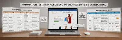 اختبار يدوي شامل لموقع تجارة إلكترونية مع توثيق احترافي للأخطاء البرمجية.