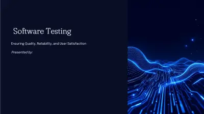 تصميم عرض تقديمي Powerpoint Presentation عن ااختبار البرمجيات