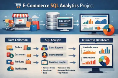 صورة العمل تحليل بيانات المتجارة الإلكترونية باستخدام SQL: قياس الأداء وتقسيم العملاء