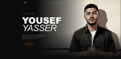 تصميم وتطوير بورتفوليو شخصي احترافي (Full-Stack Developer Portfolio)