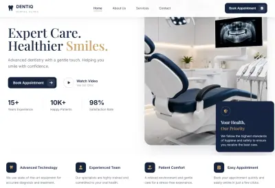 Dentiq Dental Clinic Landing Page