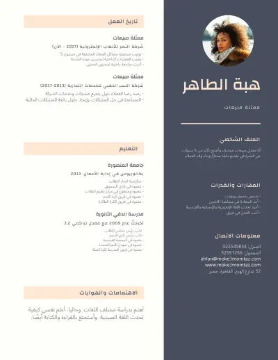 عمل سيرة ذاتية متخصصة متوافقه مع نظام ATS
