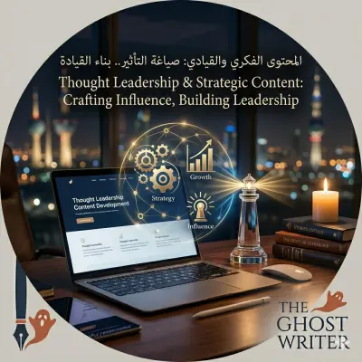 كتابة المقالات الفكرية (Ghost-blogging) والخطابات الرسمية للقادة.