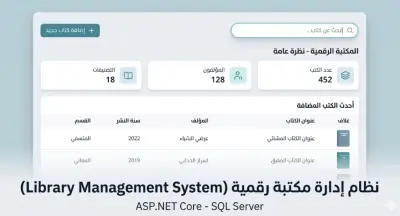 نظام إدارة المكتبات الرقمية (Library Management System) باستخدام ASP.NET Core