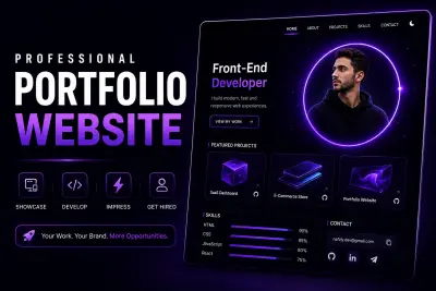 موقع Portfolio احترافي يعرض أعمالك ويعزز حضورك المهني