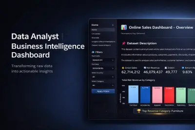 تحليل بيانات المبيعات + Dashboard تفاعلي احترافي