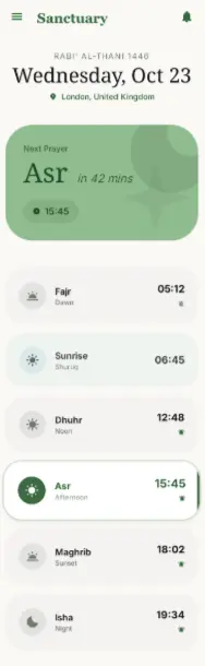 تصميم وتطوير تطبيق إسلامي لمواقيت الصلاة والأذكار باستخدام Flutter