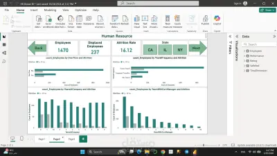 تطوير لوحة تحكم تفاعلية لتحليل بيانات الموارد البشرية (HR Analytics Dashboard)
