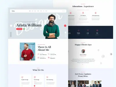 2) مشروع تصميم Portfolio / Executive Profile