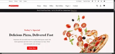 Pizzaro – Modern Pizza Restaurant Website