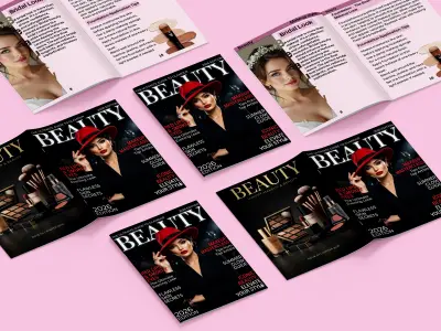 تصميم مجلة Beauty Vibes احترافية بطابع عصري وجذاب