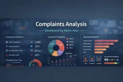 تحليل شكاوى العملاء Customer Complaints Dashboard باستخدام Excel