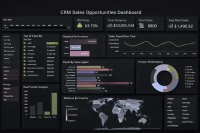 CRM Sales Opportunities Overview on Excel