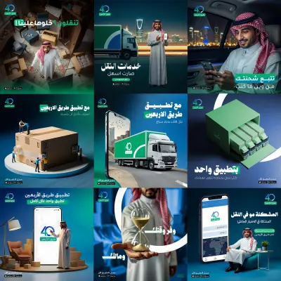 حملة اعلانية لشركة طريق الاربعين T40