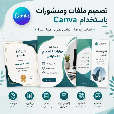 تصميم وسيلة إيضاح أكاديمية لمشروع دوائي باستخدام Canva