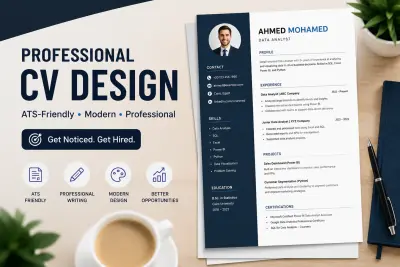 تصميم وكتابة سيرة ذاتية احترافية ATS-Friendly