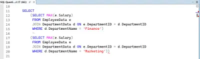انشاء queries باستخدام SQL server