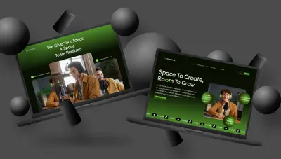 تصميم Landing Page جذاب وعالي التحويل (UI/UX) بأسلوب احترافي حديث لمساحة تسجيل بودكاست