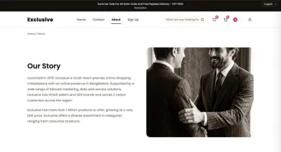 Exclusive — متجر إلكتروني (E-Commerce Website) بتصميم عصري فاخر