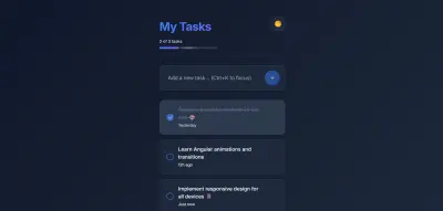 قمت ببناء Todo App