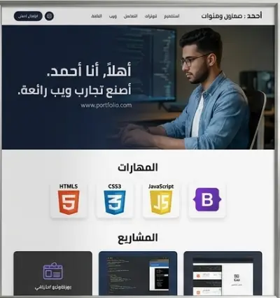 بورتوفوليو شخصي احترافي ومتجاوب