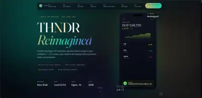 صورة العمل اعادة تصميم تطبيق Thndr الاستثماري المتكامل (+75 شاشة )