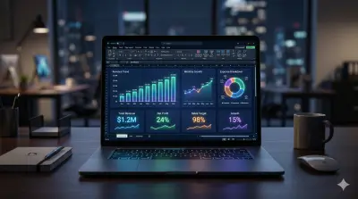 إنشاء داشبورد Excel احترافي | تحليل بيانات ومبيعات وتقارير تفاعلية