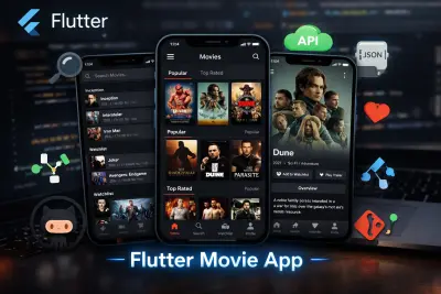 تطوير وتنفيذ التطبيقات movie app -flutter app