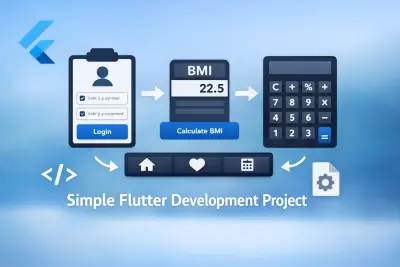 إنشاء تطبيق Flutter بسيط (BMI Calculator + Login + Bottom Navigation)