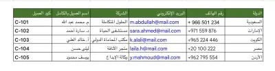بناء قاعدة بيانات عملاء إقليمية منظمة وأتمتة تصنيف البيانات
