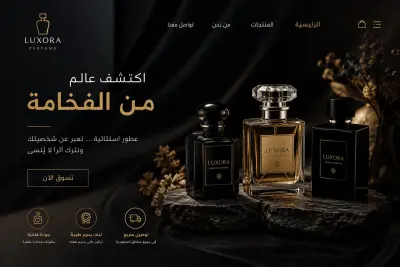 تصميم وتطوير موقع إلكتروني احترافي لبراند عطور (Perfume Local Brand)
