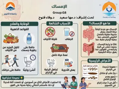 بانر طبي مصمم عن الامساك