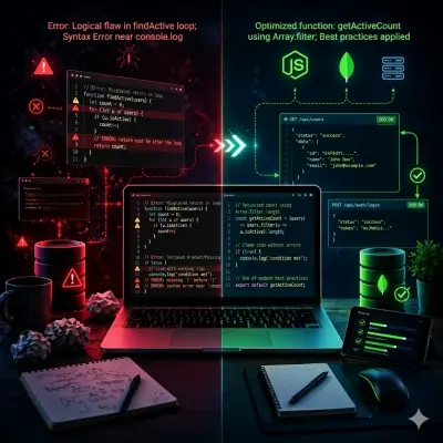 حل مشاكل Node.js و MongoDB وتحسين الأداء (Debugging & Optimization)