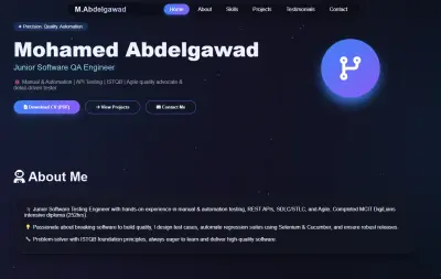 صميم بورتفوليو احترافي يعرض أعمالك ومهاراتك بطريقة منظمة و جذابة.
