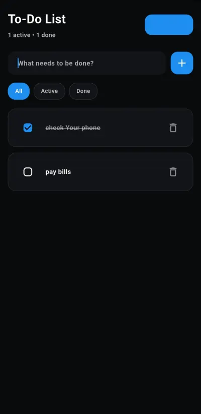 تطبيق إدارة مهام (To-Do) — Flutter & Hive & Clean Architecture