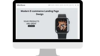 تصميم landing page لموقع ministore