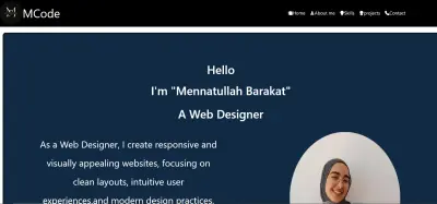 portfolio مصمم بإستخدام HTML و CSS و Bootstrap