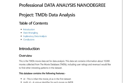 Movies Database Analysis