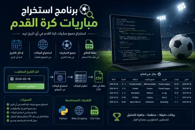 برنامج استخراج مباريات كرة القدم