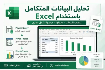 تحليل بيانات متكامل باستخدام Excel (Power Query – Pivot Charts)