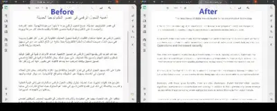 Translation from English to Arabic