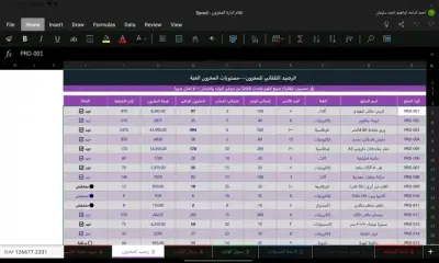 نظام متكامل ومؤتمت لإدارة المخازن ومراقبة مستويات المخزون الذكية (Smart Inventory System) عبر Excel