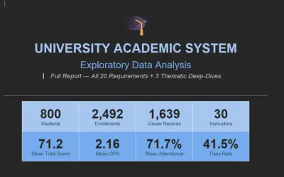 مشروع تحليلي شامل لبيانات طلاب جامعة لاستكشاف وتحليل أداء الطلاب