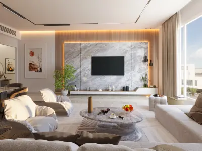 تصميم ديكور داخلي راقي ومعاصر لمختلف الفراغات
